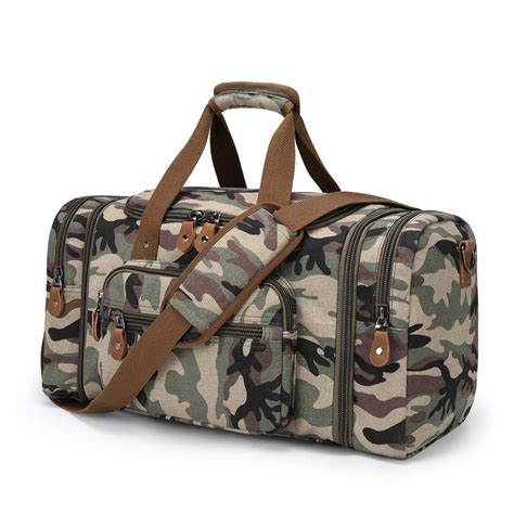 Plambag Canvas Duffle Bag For Travel 50l Duffel Overnight Weekend Bag