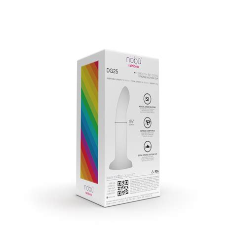 Nobü Rainbow DG25 Large Dildo with Suction Cup Blue Tie Dye