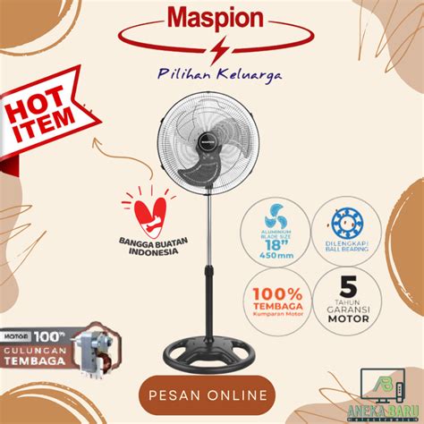 Jual READY COD Maspion Power Stand Fan Kipas Angin Berdiri PW 452