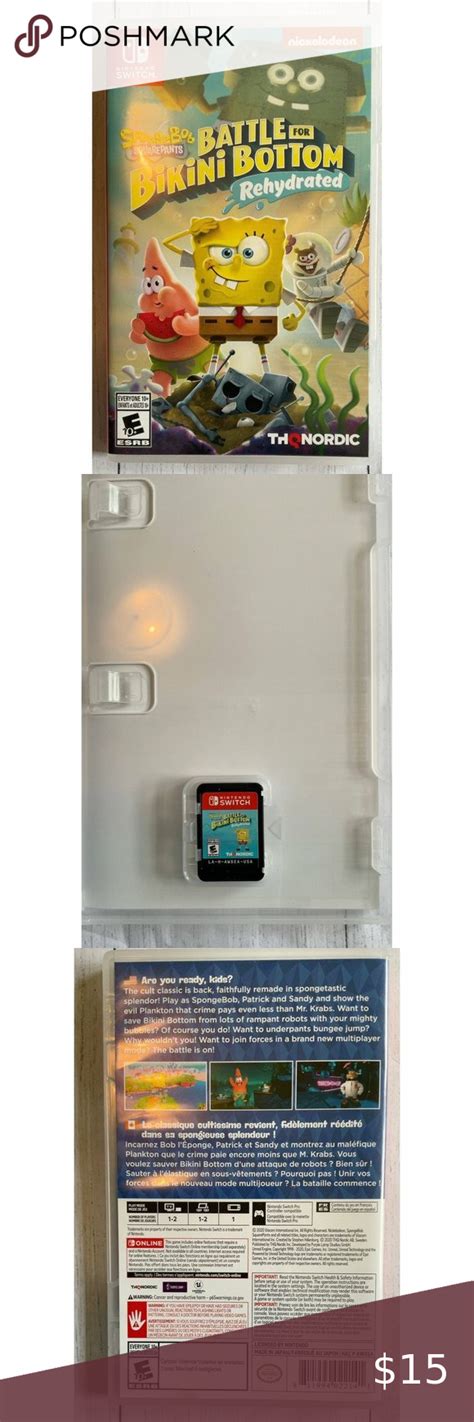 Nintendo Switch Spongebob Battle For Bikini Bottom Rehydrated In 2022 Spongebob Nintendo