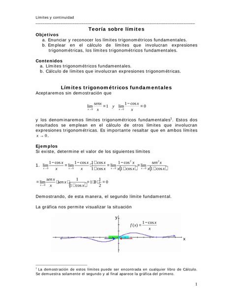 Pdf Mat Guia Limites Trigonometricos Fundamentales Pauta Dokumen