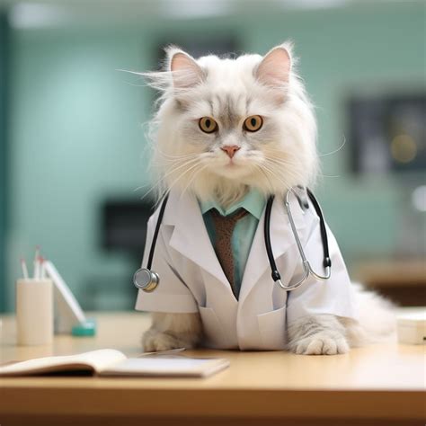 Medical Cat A Cute Cat In Doctor Attire Doctor Cat Cute Cats