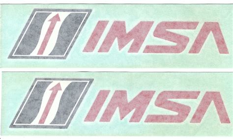 Imsa Racing Decals Sticker 8 Inches Long Set Of 2 Red Die Cut Etsy