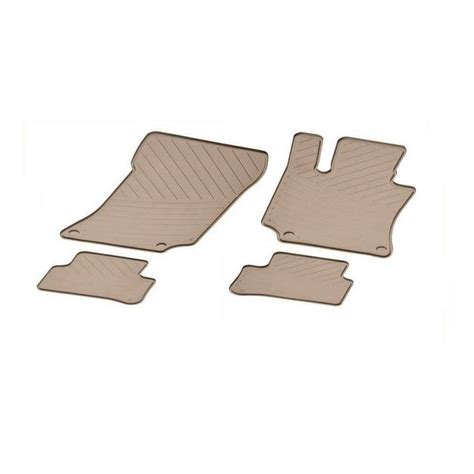 Floor Mat Set Front And Rear All Weather Rubber Beige Genuine Mercedes Benz 21268062028s85