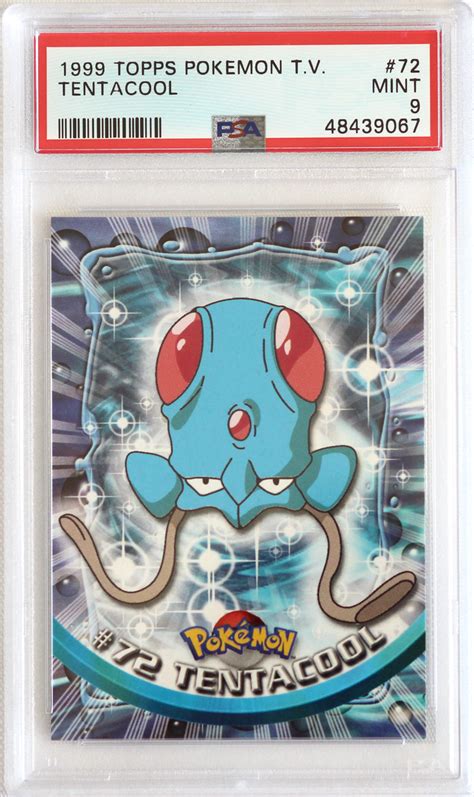 1999 Topps Pokemon Tv 72 Tentacool Psa 9 Card Pokefeens