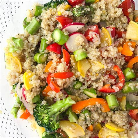 Lemon Quinoa Salad With Marinated Vegetables Quick Healthy Side Dish