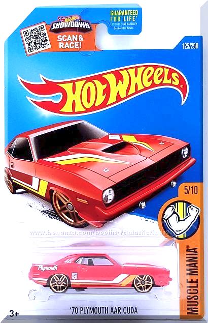 Hot Wheels Plymouth AAR Cuda Muscle Mania Red Contemporary