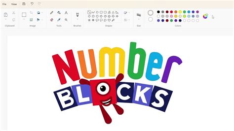 How to draw the Numberblocks logo using MS Paint | How to draw on your ...