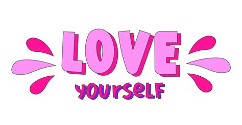 Love yourself funny lettering 21965782 Vector Art at Vecteezy