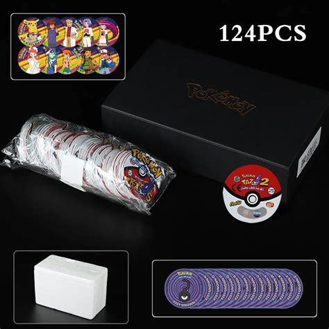 Pok Mon Tazos Card Album Box Pl Stico Cart O Redondo Trainer Cole O