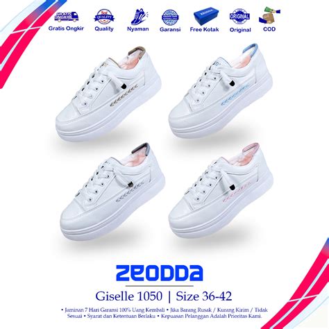 Jual Zeodda Gisele Sepatu Kasual Wanita Warna Putih Bertali Kulit