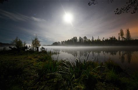 Baggrunde himmel Måne natur skyer stjerner stjerne kyst