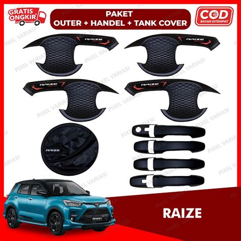 Jual Paket Outer Handle Tank Cover Raize Hitam Shopee