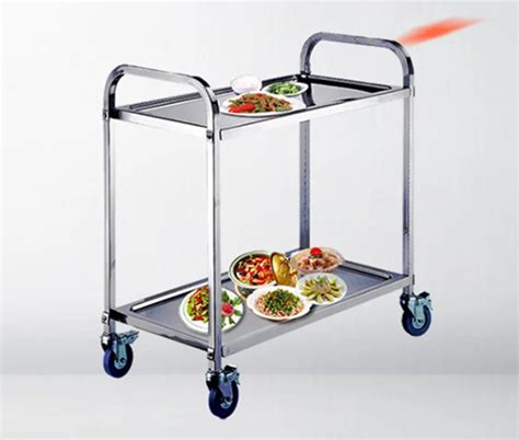 Easy Assemble 3 Tier Restaurant Service Stainless Steel Trolley Cart