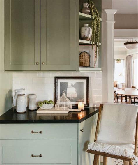 Martha Mullholland Farrow And Ball Lichen Kitchen Interior