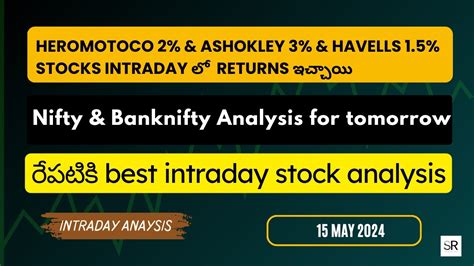 Nifty And Banknifty Analysis Intraday Stock Analysis For Tomorrow 15