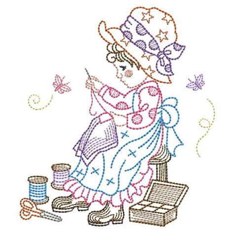 Vintage Sunbonnets 7 Oregonpatchworks Embroidery Patterns Applique