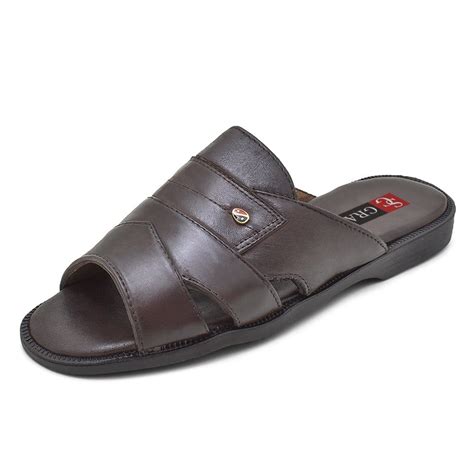 Chinelo Masculino Couro Legitimo Linha Extremo Conforto Granado