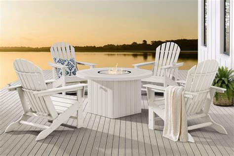Addy 5 Pc White Colorswhite Synthetic Fabric Outdoor Seating Set With