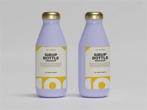 Premium Psd Syrup Bottle Mockup