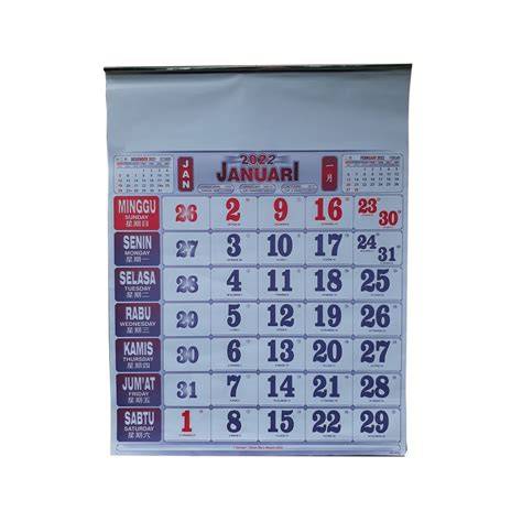 Jual Kalender Kerja Jumbo Cm Kalender Diding Jumbo Cm