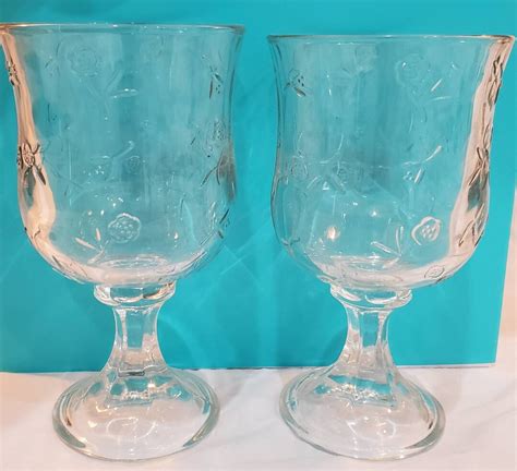 Savannah Water Goblet By Anchor Hocking Etsy