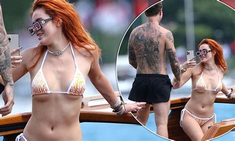 Bella Thorne Sizzles In String Bikini As She Cruises Around Lake Como