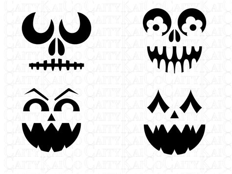 Pumpkin Face Svg Bundle Of 32 Halloween Svg Bundle Jack O Etsy