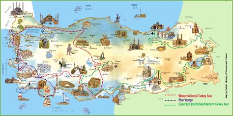 Turkey attractions map - Ontheworldmap.com