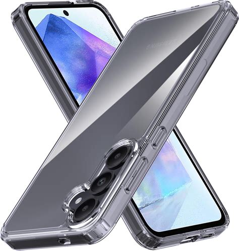 Anoowkoa Case For Samsung Galaxy A55 5G TPU And Clear PC Hybrid Hard