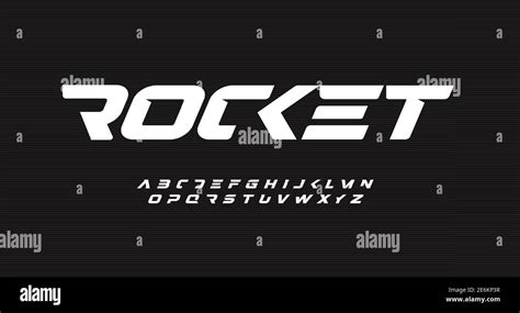 Italic Bold Speed Alphabet Rocket Futuristic Font Minimalist Type For Modern Sport Logo And