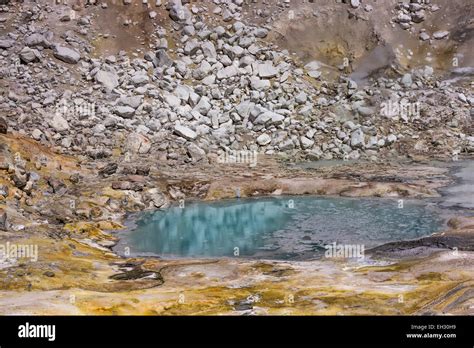 Volcanic Activity Creates Colorful Hydrothermal Features Colored By