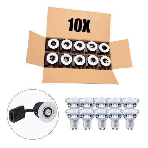 10x Gu10 Spot Venta Mat Hvid Inkl Gu10 Pære