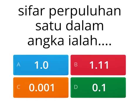 Pecahan Dan Perpuluhan Tahun 2 322 Menyebut Pecahan Quiz