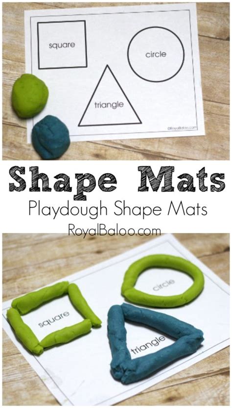 Printable Preschool Playdough Shape Mats