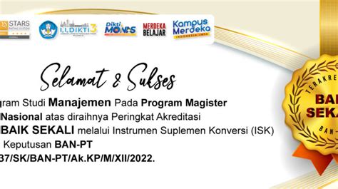 Selamat Dan Sukses Kepada Program Studi Manajemen Pada Program Magister