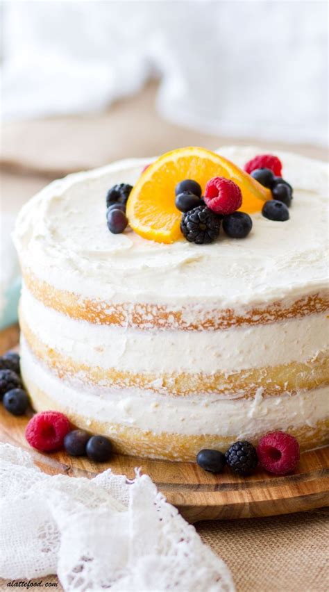 Mixed Berry Orange Naked Cake