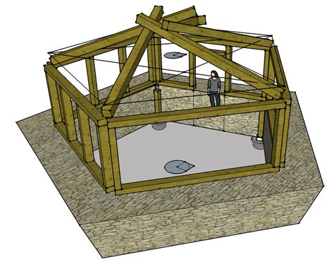 Reciprocal Frame Roof Model