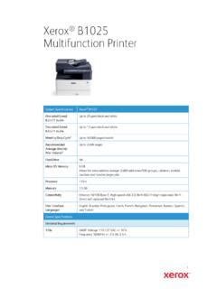 Xerox® B1025 Multifunction Printer Specifications / xerox-174-b1025 ...