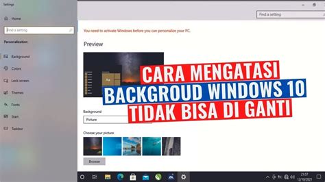 Cara Mengatasi Background Laptop Windows Tidak Bisa Di Ganti Youtube