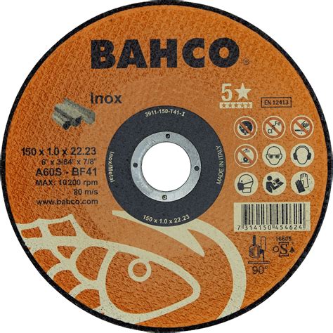 Disque à tronçonner pour acier inoxydable Bahco 3911 150 T41 I