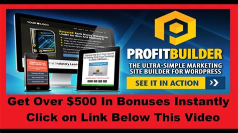 WP Profit Builder Demo 500 Bonuses YouTube