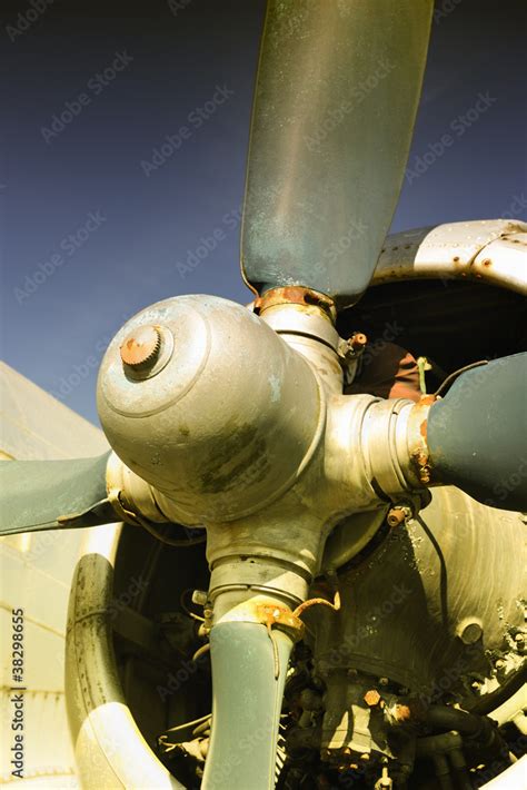 Vintage airplane propeller Stock Photo | Adobe Stock