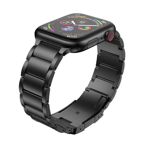 Bracelet Titane Apple Watch Ultra Noir Braceletsmartwatch Fr