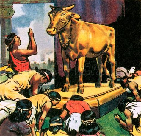 Worship of the Golden Calf stock image | Look and Learn