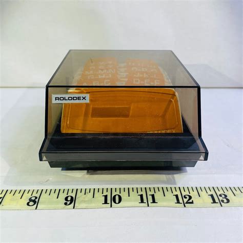 Rolodex S 310 C Petite Mini Address Card File Smoke Lid 2X4 Extra Cards