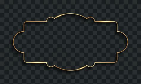 Gold Shiny Border Vector Illustration 12463725 Vector Art At Vecteezy