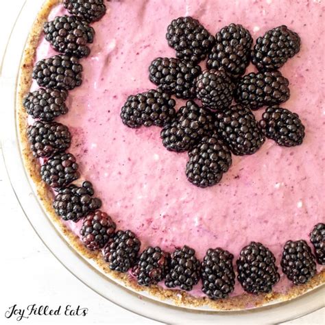 Keto Blackberry Cheesecake Low Carb No Bake Easy Joy Filled Eats