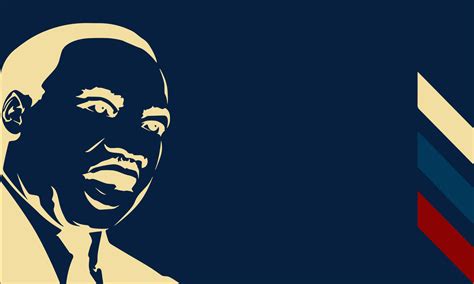 Martin Luther King Jr Day Blue Background With Face Of Martin Luther