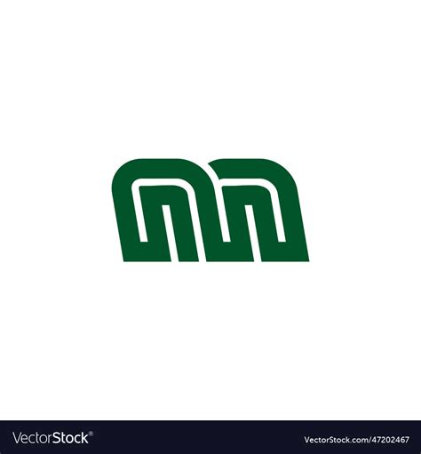 Letter Nm Linear Geometric Logo Royalty Free Vector Image